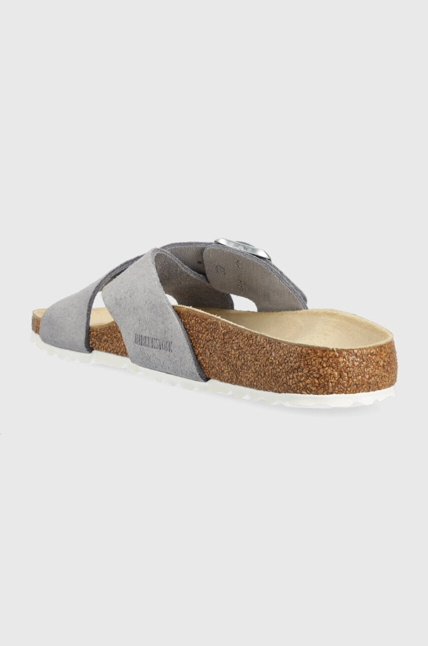 Birkenstock Велурени чехли Siena в сребристо 1024212 - Pepit.bg