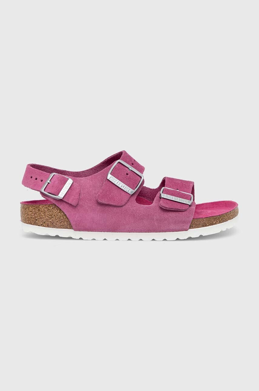 Birkenstock Велурени сандали Milano Suede - Pepit.bg