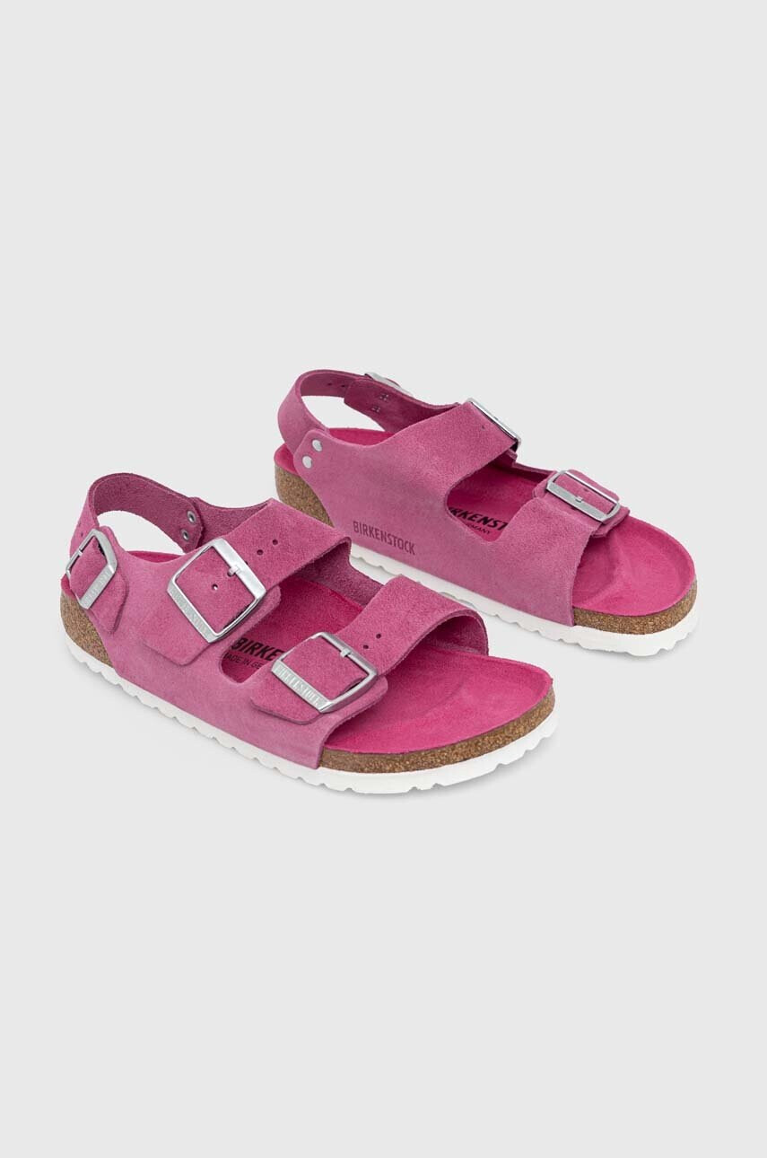 Birkenstock Велурени сандали Milano Suede - Pepit.bg