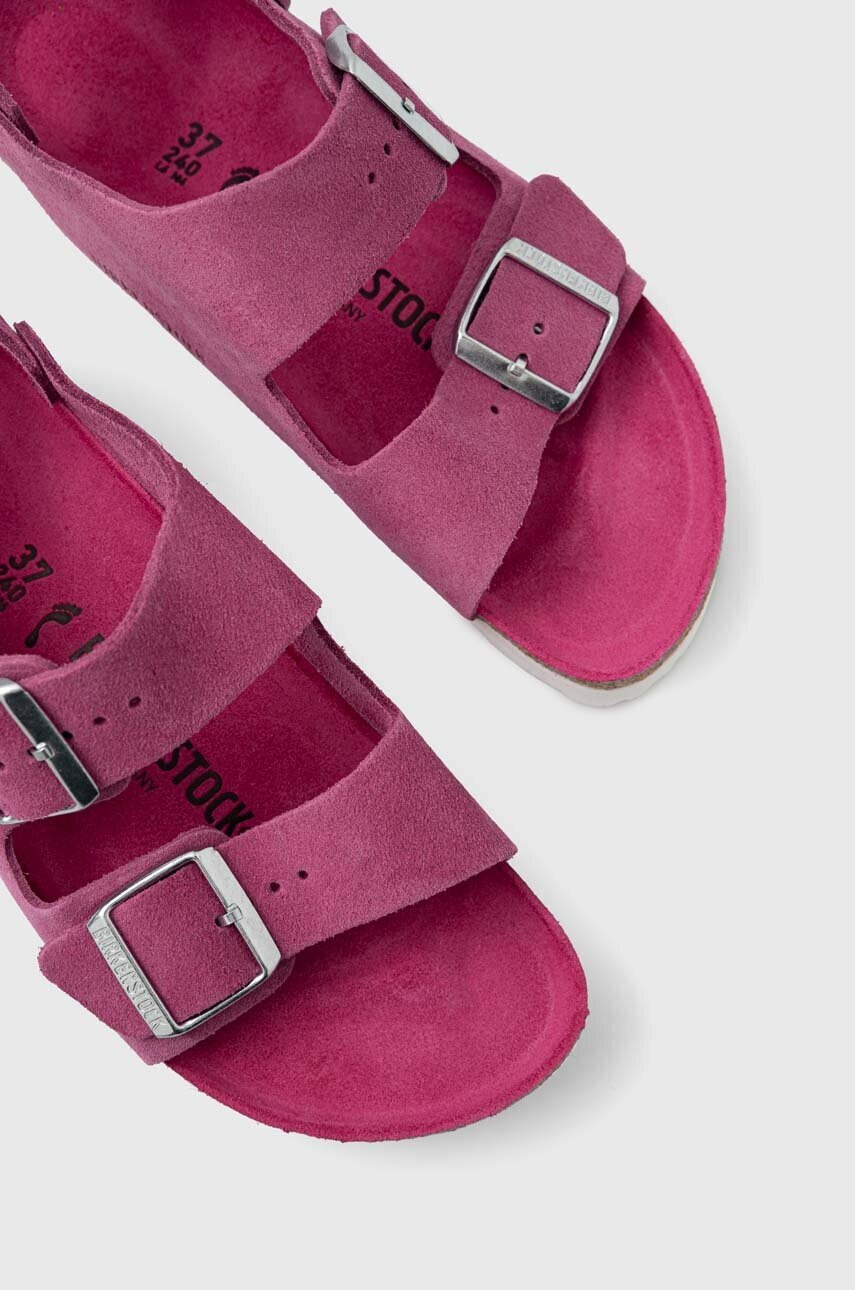 Birkenstock Велурени сандали Milano Suede - Pepit.bg
