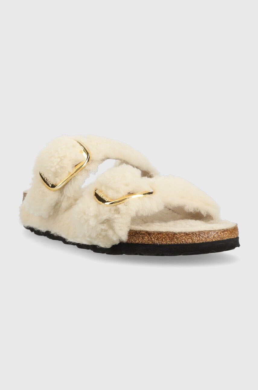 Birkenstock Вълнени чехли Arizona Bb Shearling в сиво - Pepit.bg