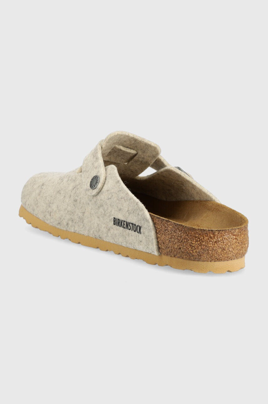 Birkenstock Вълнени чехли Boston WZ в сиво - Pepit.bg