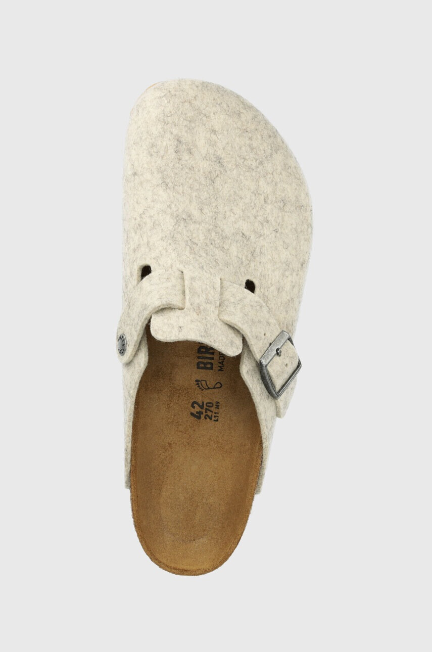 Birkenstock Вълнени чехли Boston WZ в сиво - Pepit.bg