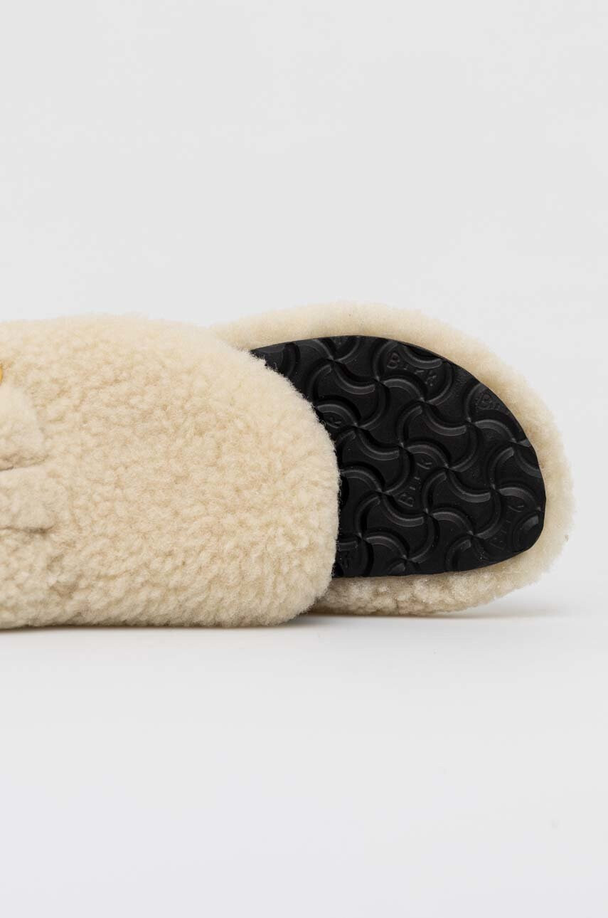 Birkenstock Вълнени пантофи Boston Bb в бежово - Pepit.bg