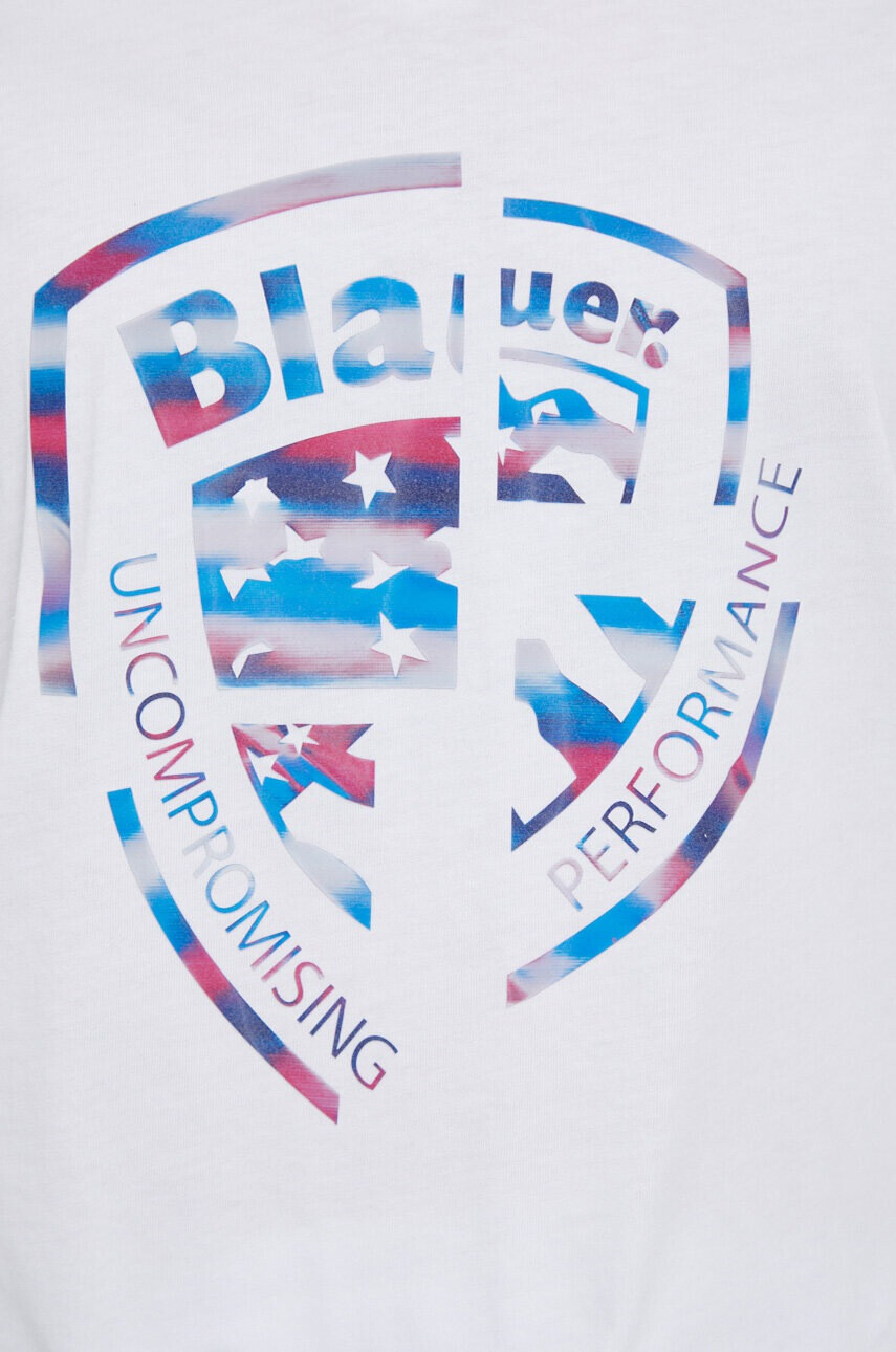 Blauer Памучна тениска в бяло - Pepit.bg