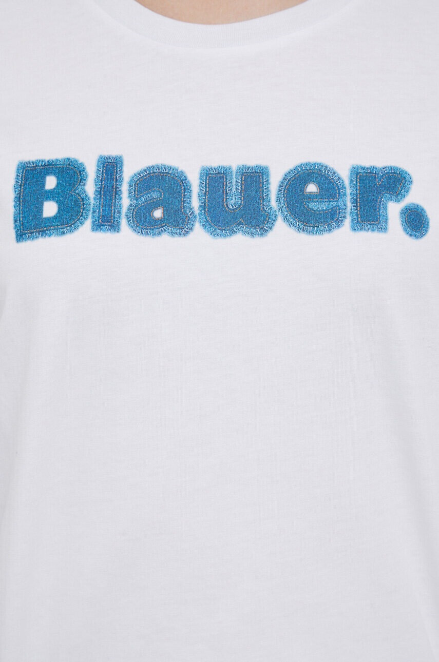 Blauer Памучна тениска в бяло - Pepit.bg
