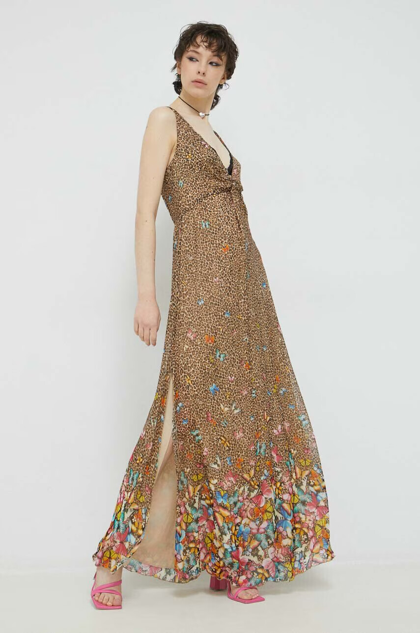 Blugirl Blumarine Копринена рокля дълъг модел със стандартна кройка - Pepit.bg