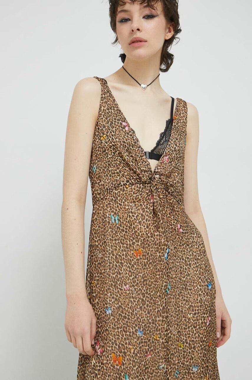 Blugirl Blumarine Копринена рокля дълъг модел със стандартна кройка - Pepit.bg