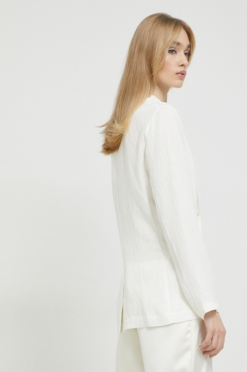 Blugirl Blumarine Сако в бежово с едно копче с десен - Pepit.bg