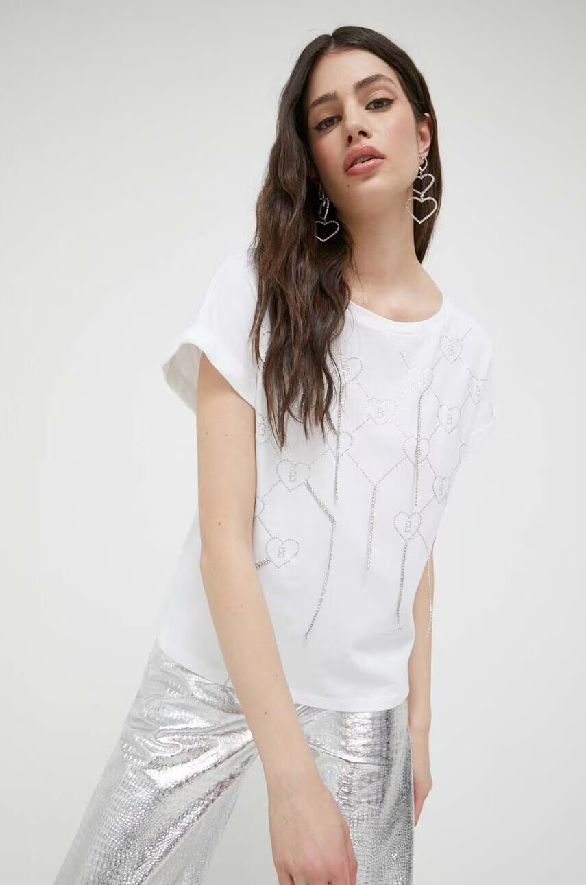 Blugirl Blumarine Тениска в бяло - Pepit.bg