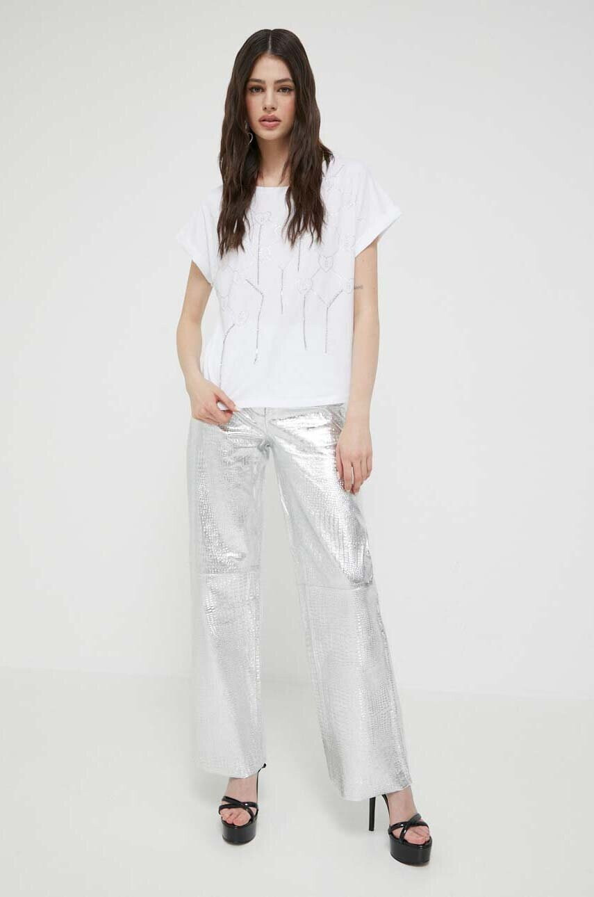 Blugirl Blumarine Тениска в бяло - Pepit.bg