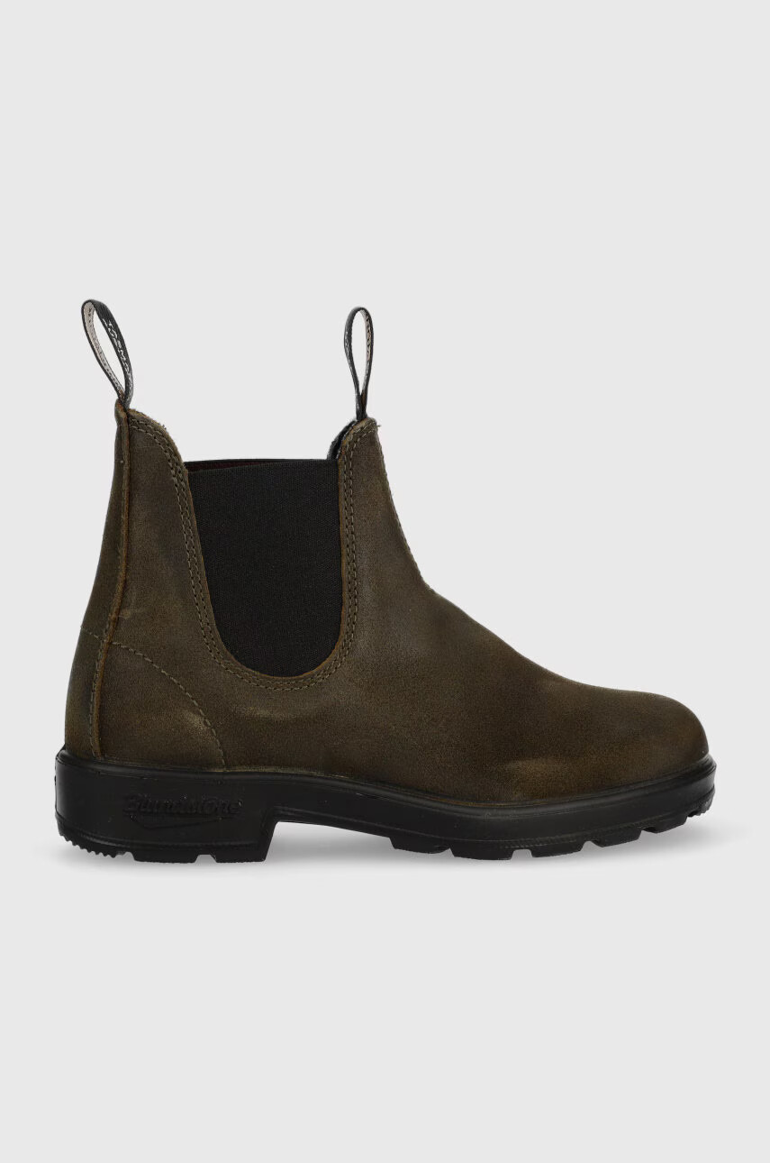Blundstone Кожени боти челси в зелено с равна подметка - Pepit.bg