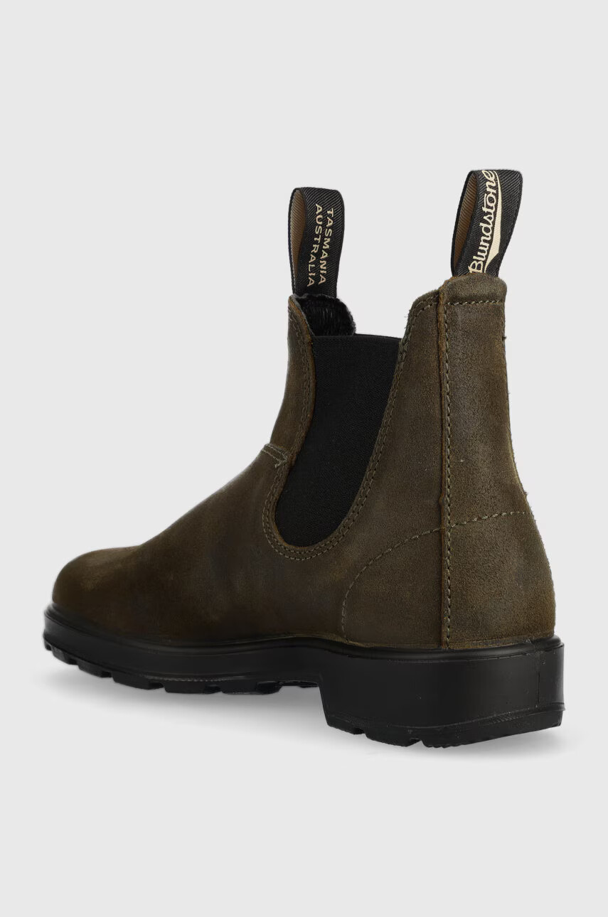 Blundstone Кожени боти челси в зелено с равна подметка - Pepit.bg