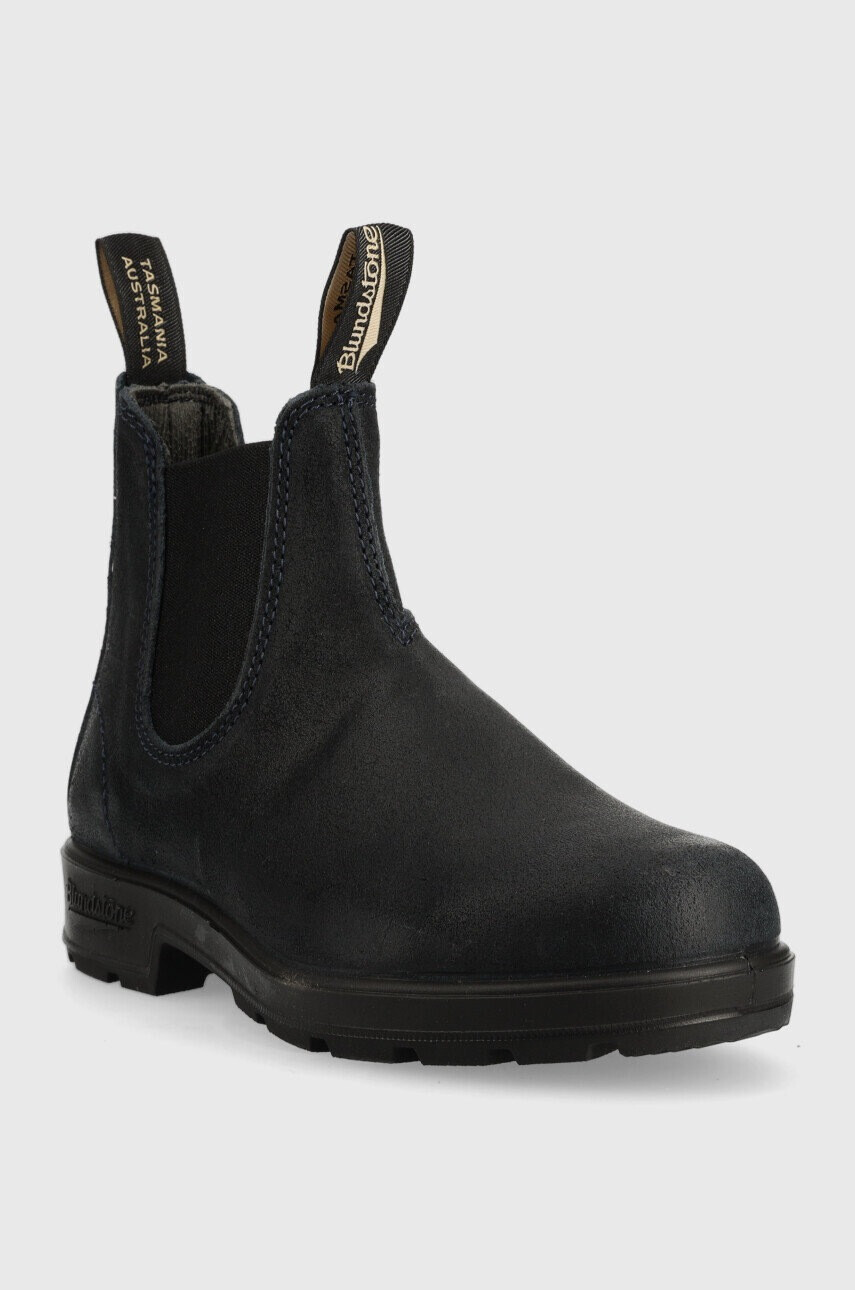 Blundstone Кожени боти челси 1912 в тъмносиньо с равна подметка - Pepit.bg