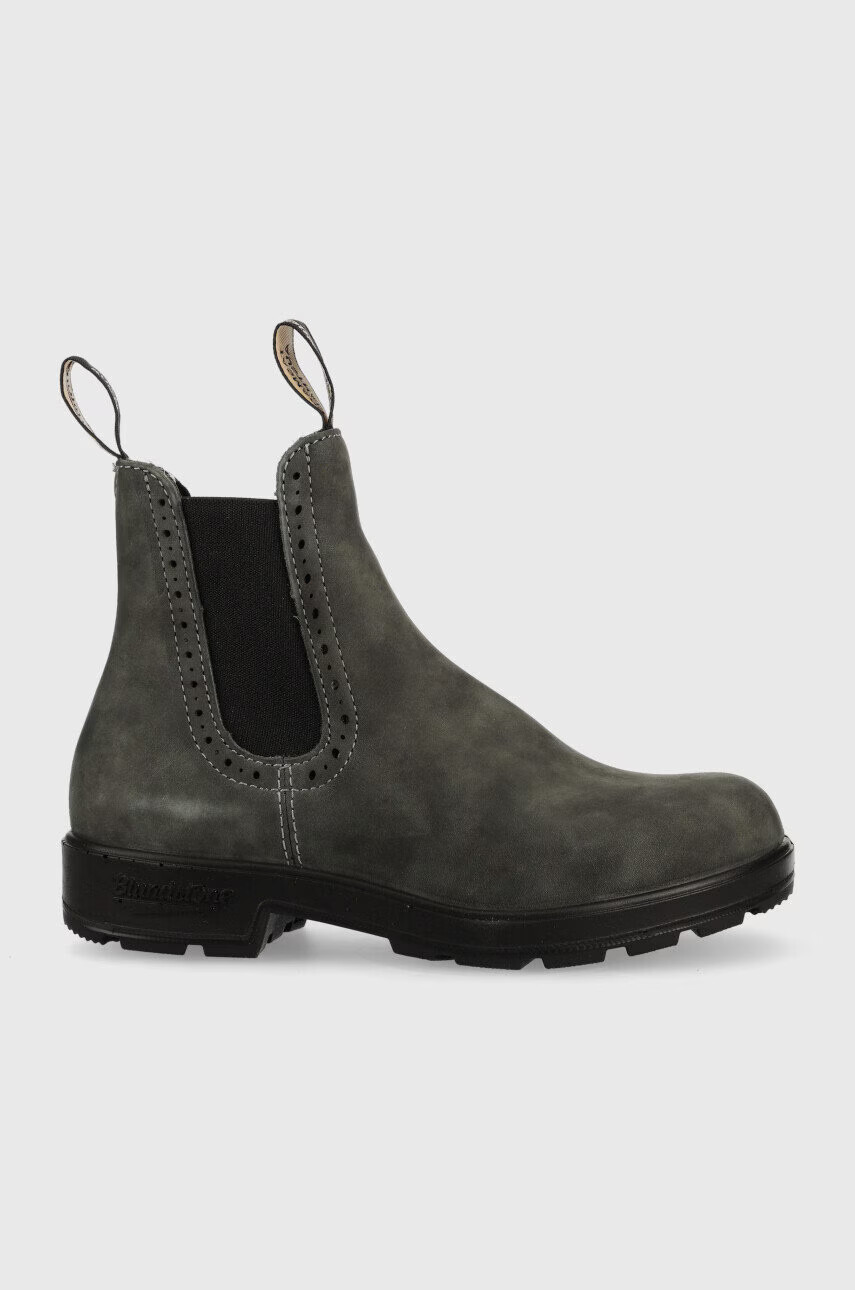 Blundstone Велурени боти челси 1630 в сиво с равна подметка - Pepit.bg