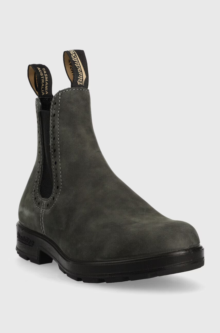 Blundstone Велурени боти челси 1630 в сиво с равна подметка - Pepit.bg