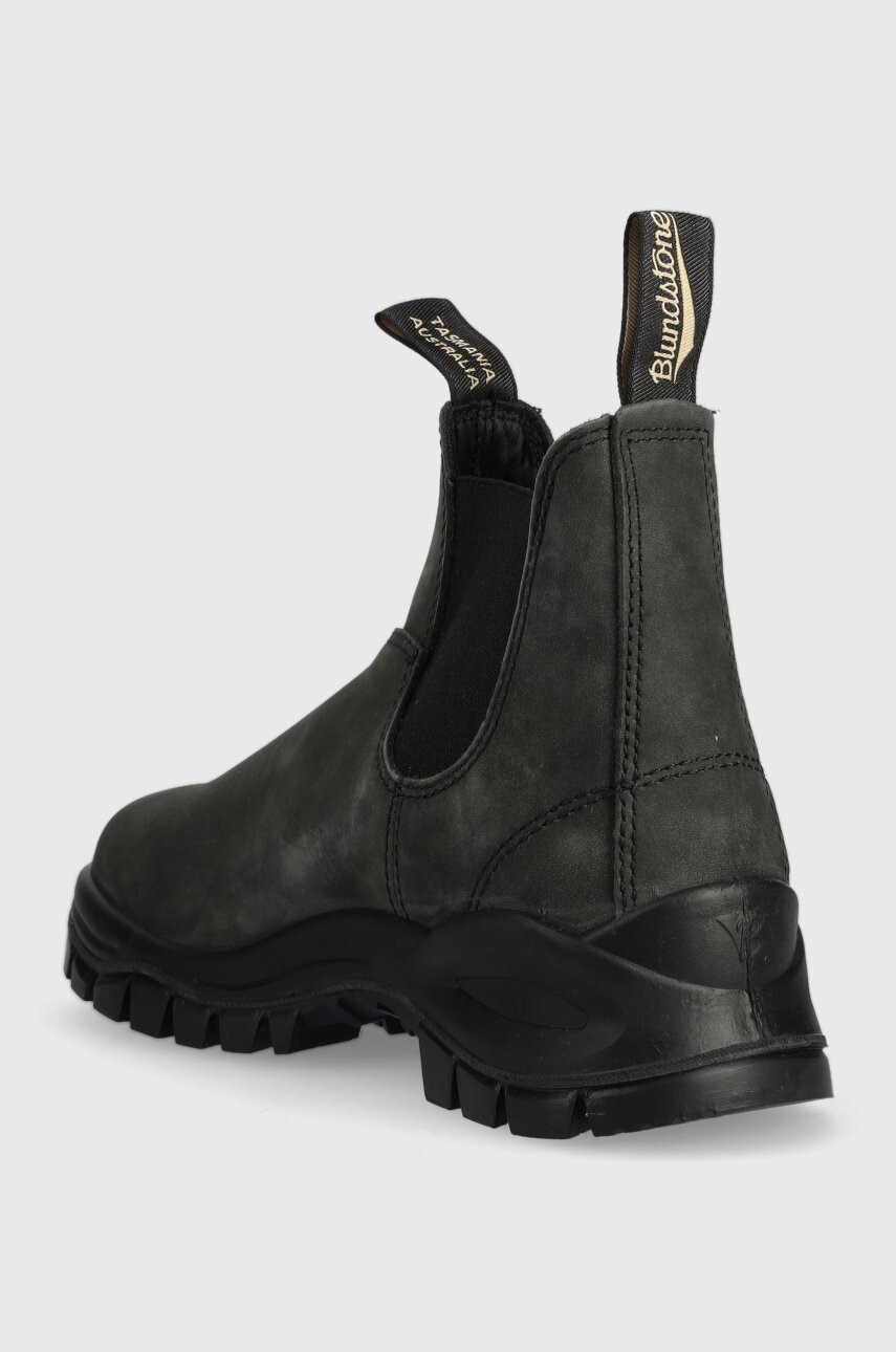 Blundstone Велурени боти челси 2238 в черно с платформа - Pepit.bg