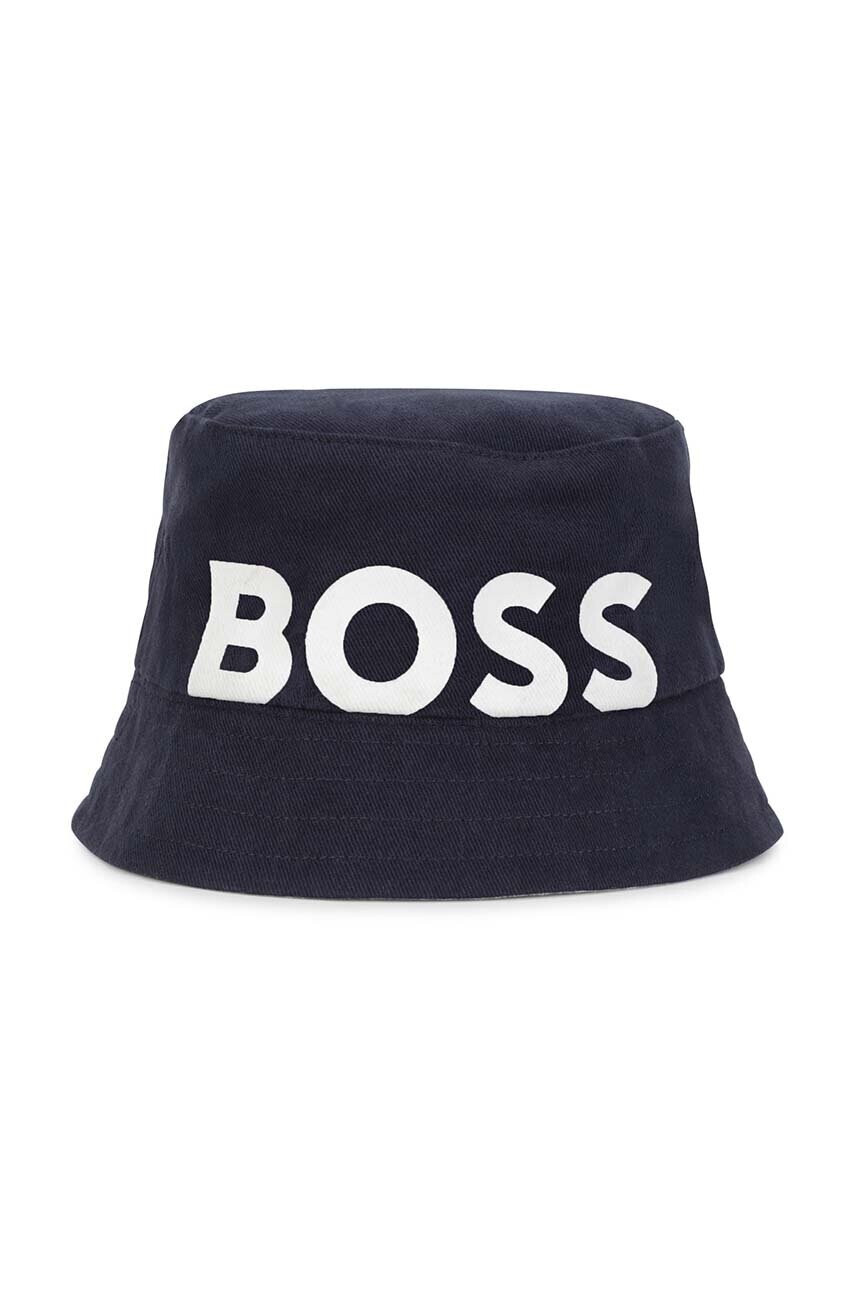 Boss Детска памучна капела с две лица - Pepit.bg