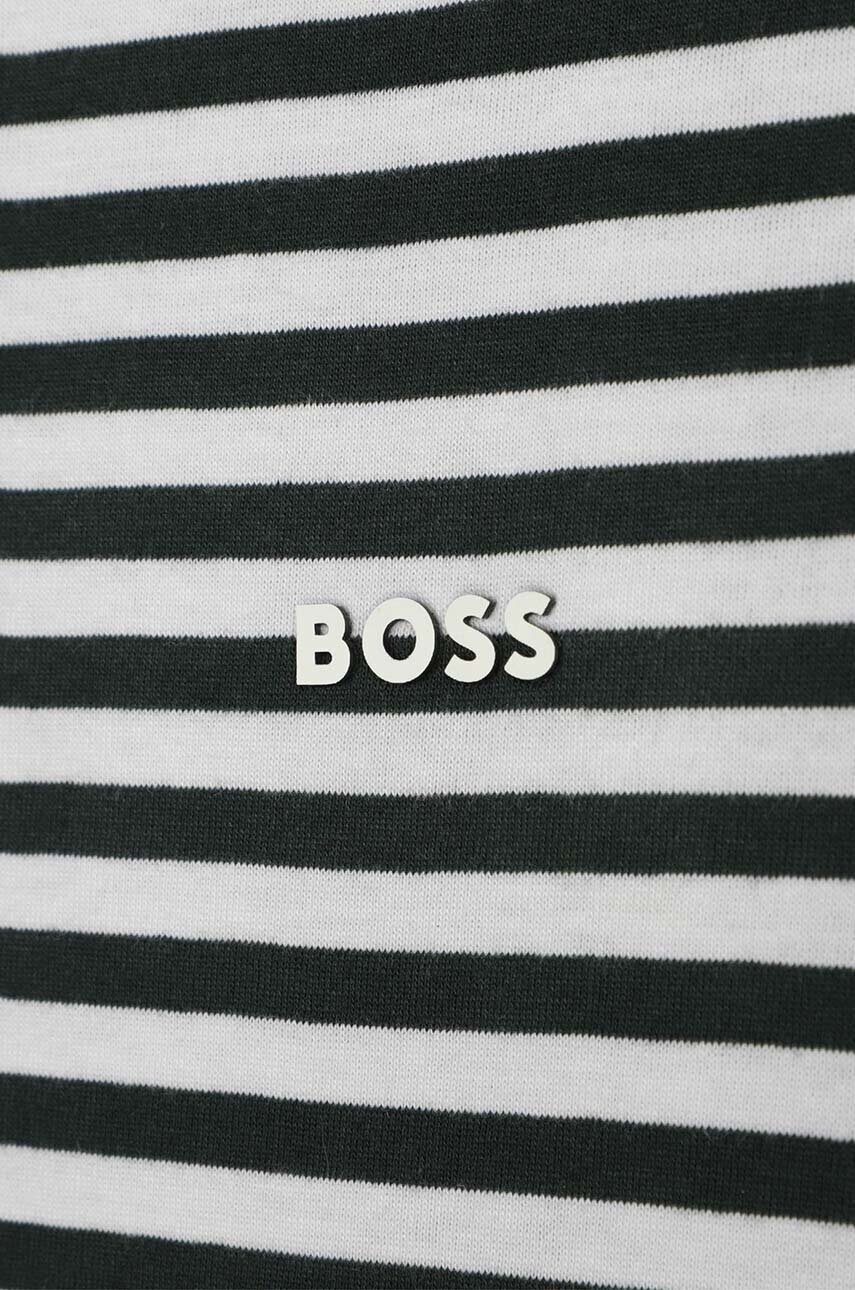 Boss Детска памучна тениска в бяло с десен - Pepit.bg
