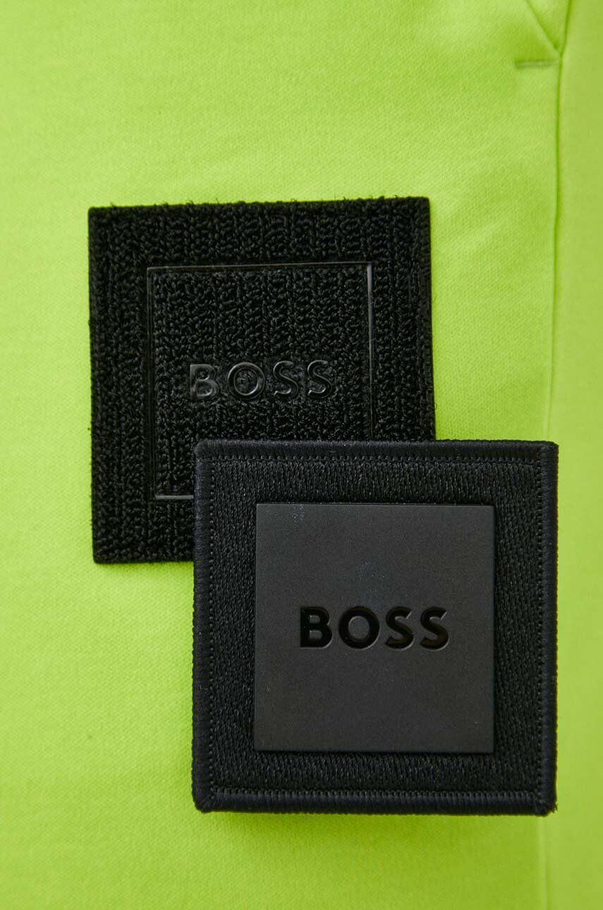 Boss Green Памучен къс панталон BOSS в зелено - Pepit.bg