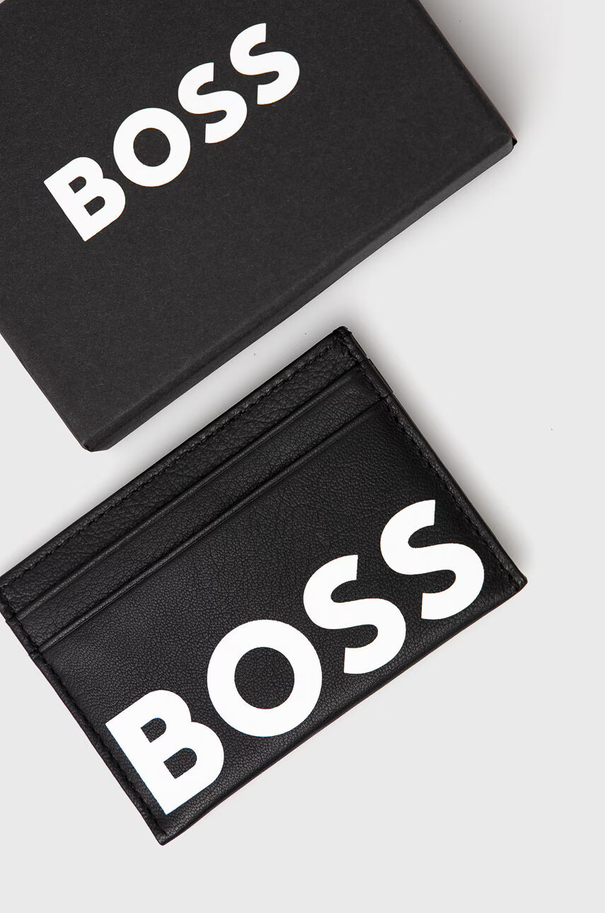 Boss Калъф за карти мъжки в черно - Pepit.bg