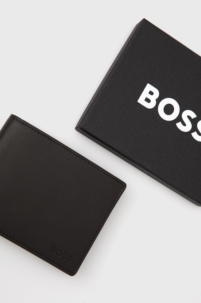 Boss Кожен портфейл мъжки в черно - Pepit.bg