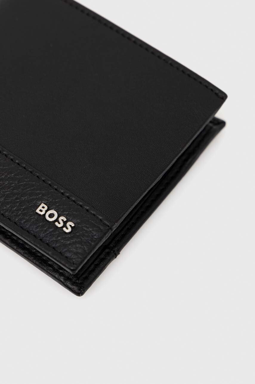 Boss Кожен портфейл мъжки в черно - Pepit.bg