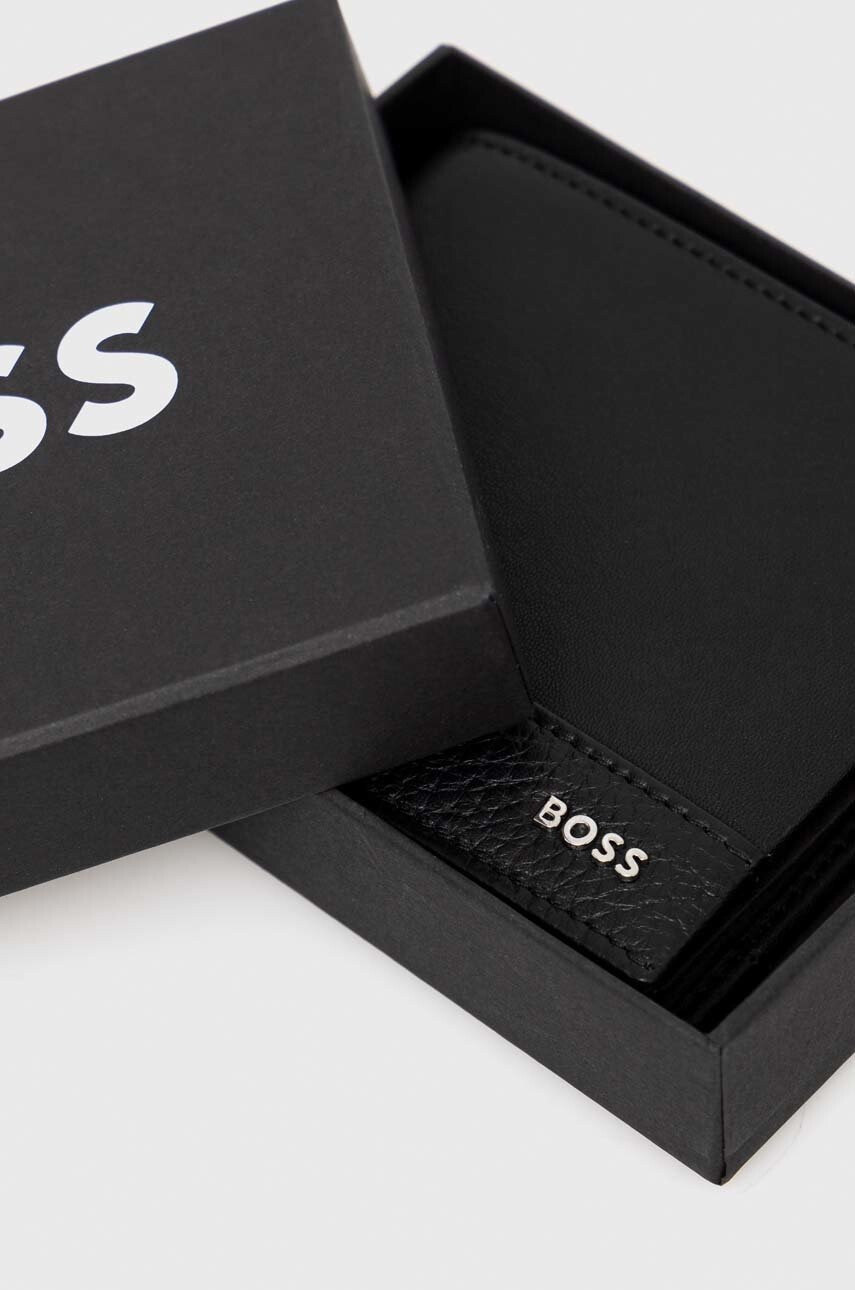 Boss Кожен портфейл мъжки в черно - Pepit.bg