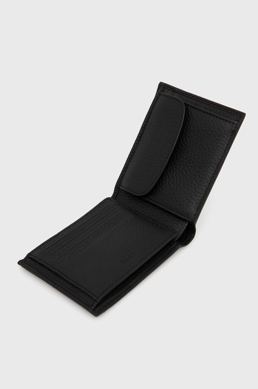 Boss Кожен портфейл мъжки в черно - Pepit.bg