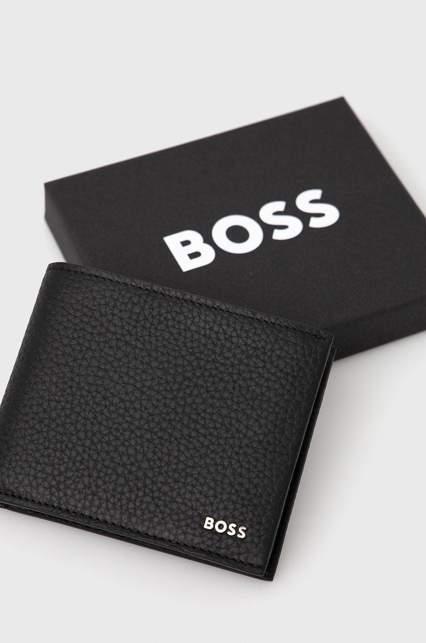 Boss Кожен портфейл мъжки в черно - Pepit.bg