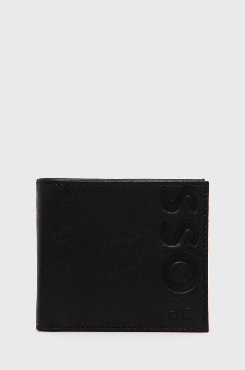 Boss Кожен портфейл мъжки в черно - Pepit.bg