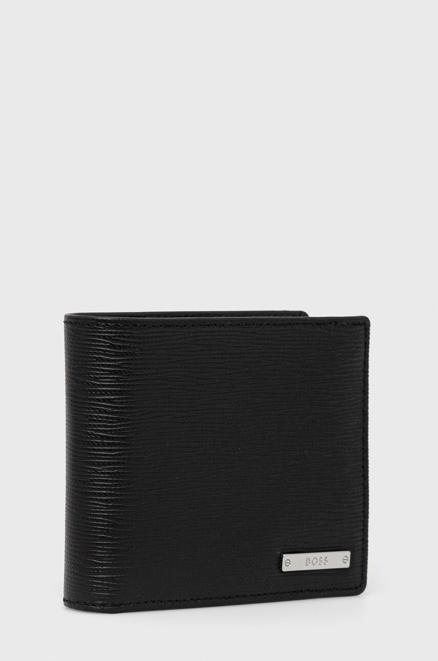 Boss Кожен портфейл мъжки в черно - Pepit.bg