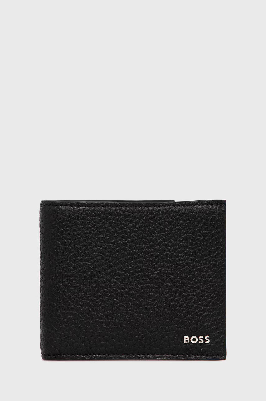 Boss Кожен портфейл мъжки в черно - Pepit.bg