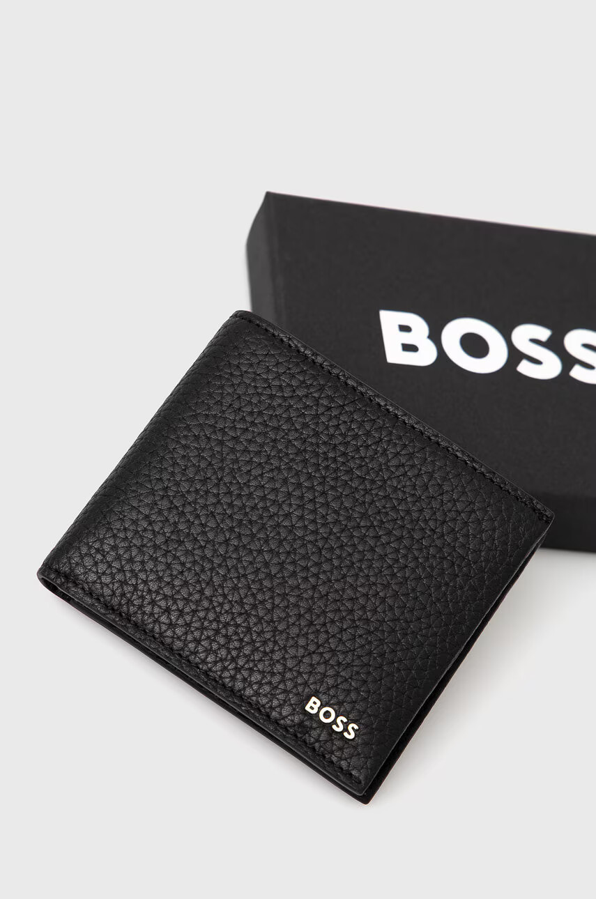 Boss Кожен портфейл мъжки в черно - Pepit.bg
