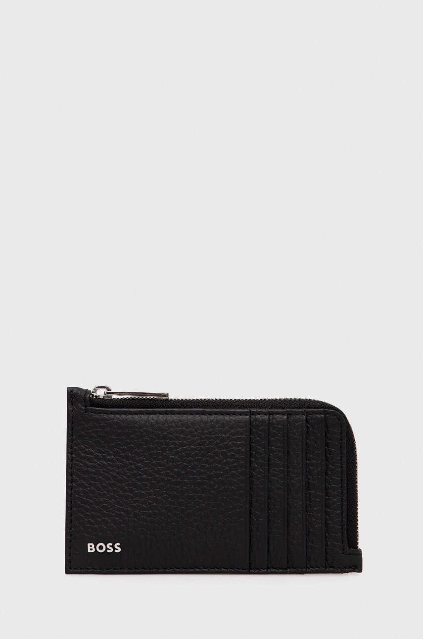 Boss Кожен портфейл мъжки в черно - Pepit.bg