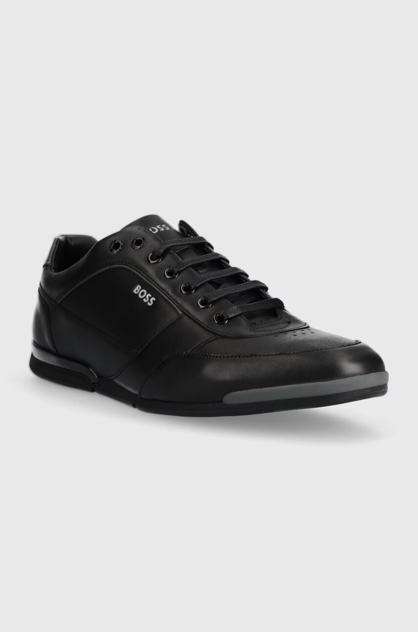 Boss Кожени маратонки Saturn в черно 50485624 - Pepit.bg