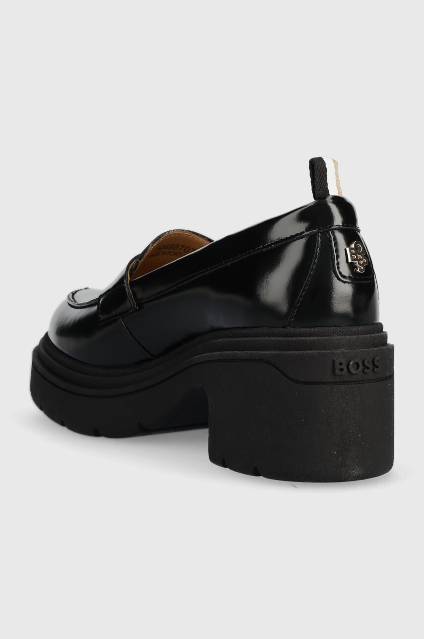 Boss Кожени мокасини Carol в черно с платформа 50488707 - Pepit.bg