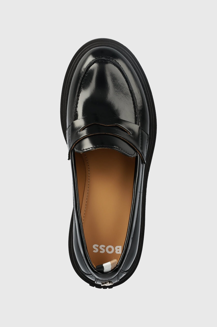 Boss Кожени мокасини Carol в черно с платформа 50488707 - Pepit.bg