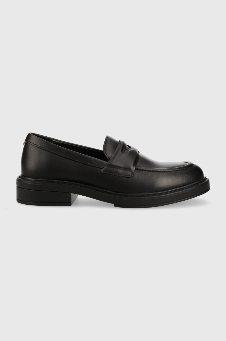 Boss Кожени мокасини Vanity в черно с платформа 50498808 - Pepit.bg