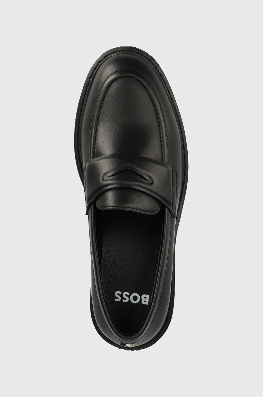 Boss Кожени мокасини Vanity в черно с платформа 50498808 - Pepit.bg
