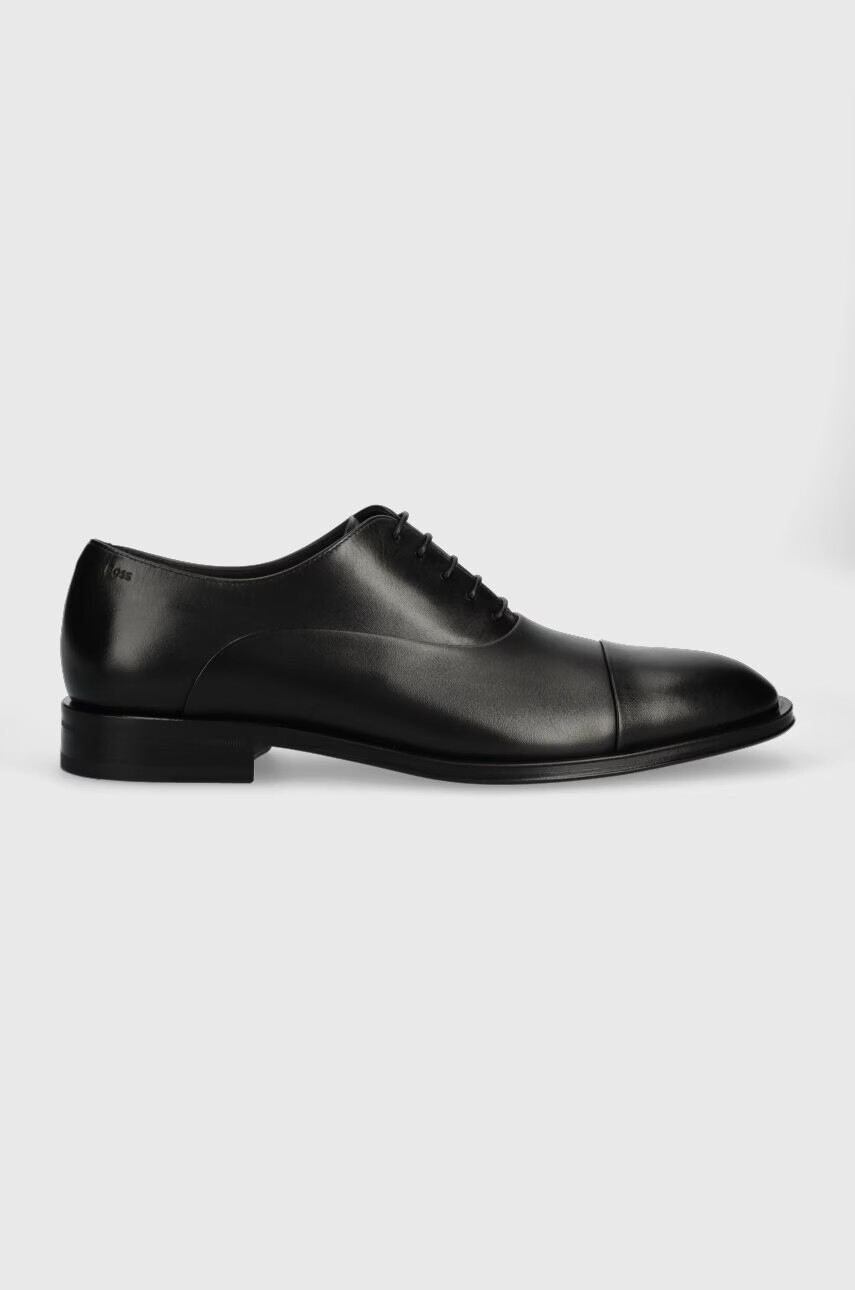 Boss Кожени половинки обувки Derrek в черно 50495997 - Pepit.bg