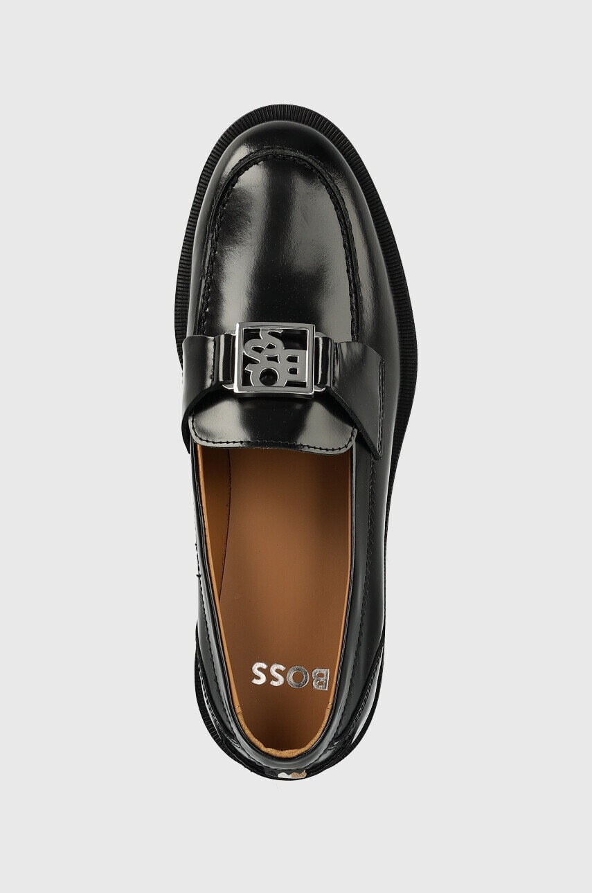 Boss Кожени половинки обувки Helen в черно с платформа 50488227 - Pepit.bg
