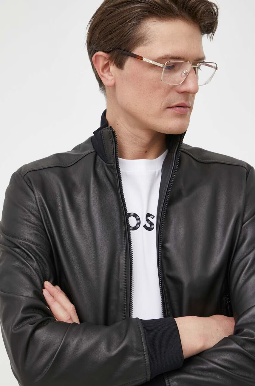 Boss Кожено яке бомбър - Pepit.bg