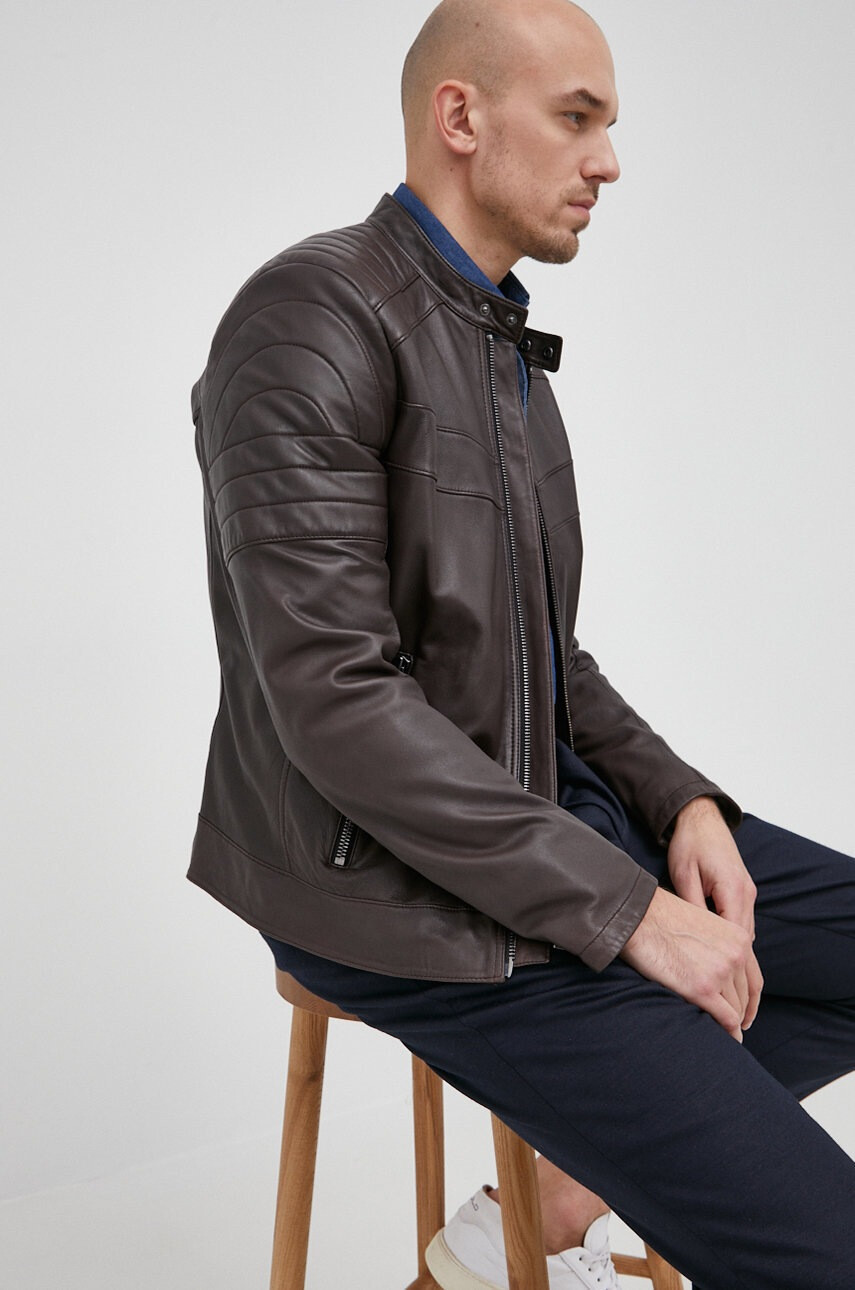 Boss Koжено яке Casual - Pepit.bg