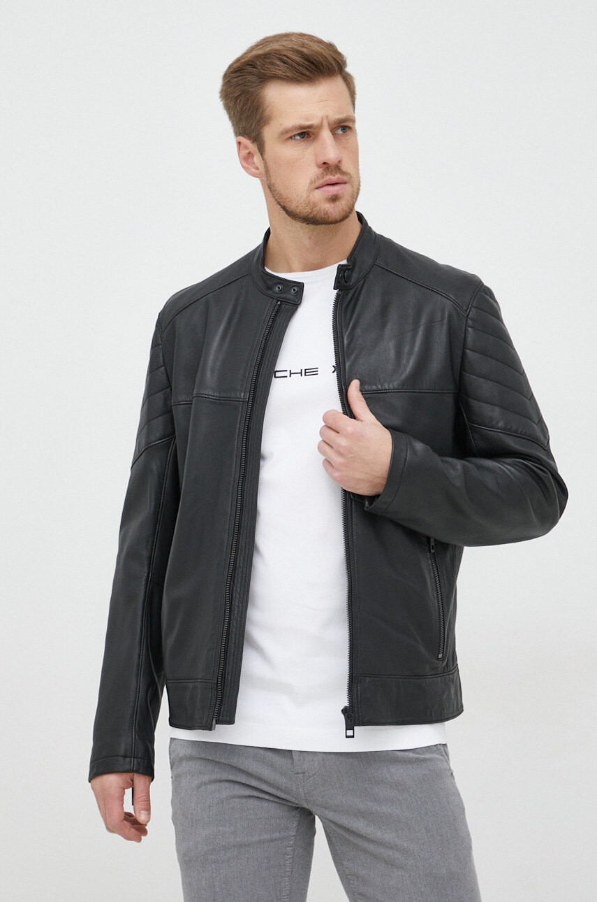 Boss Koжено яке Casual - Pepit.bg