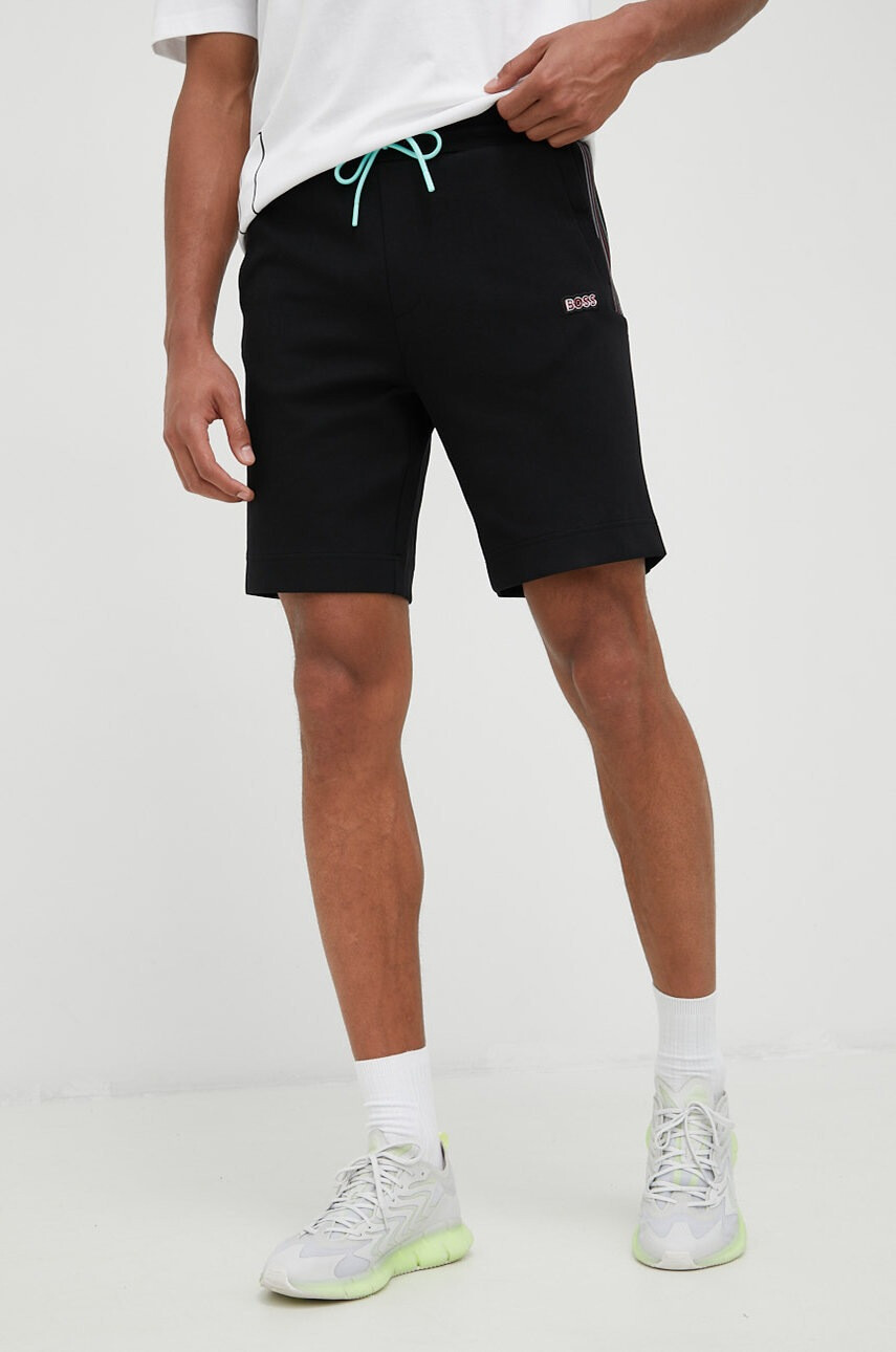 Boss Къси панталони Athleisure в черно - Pepit.bg