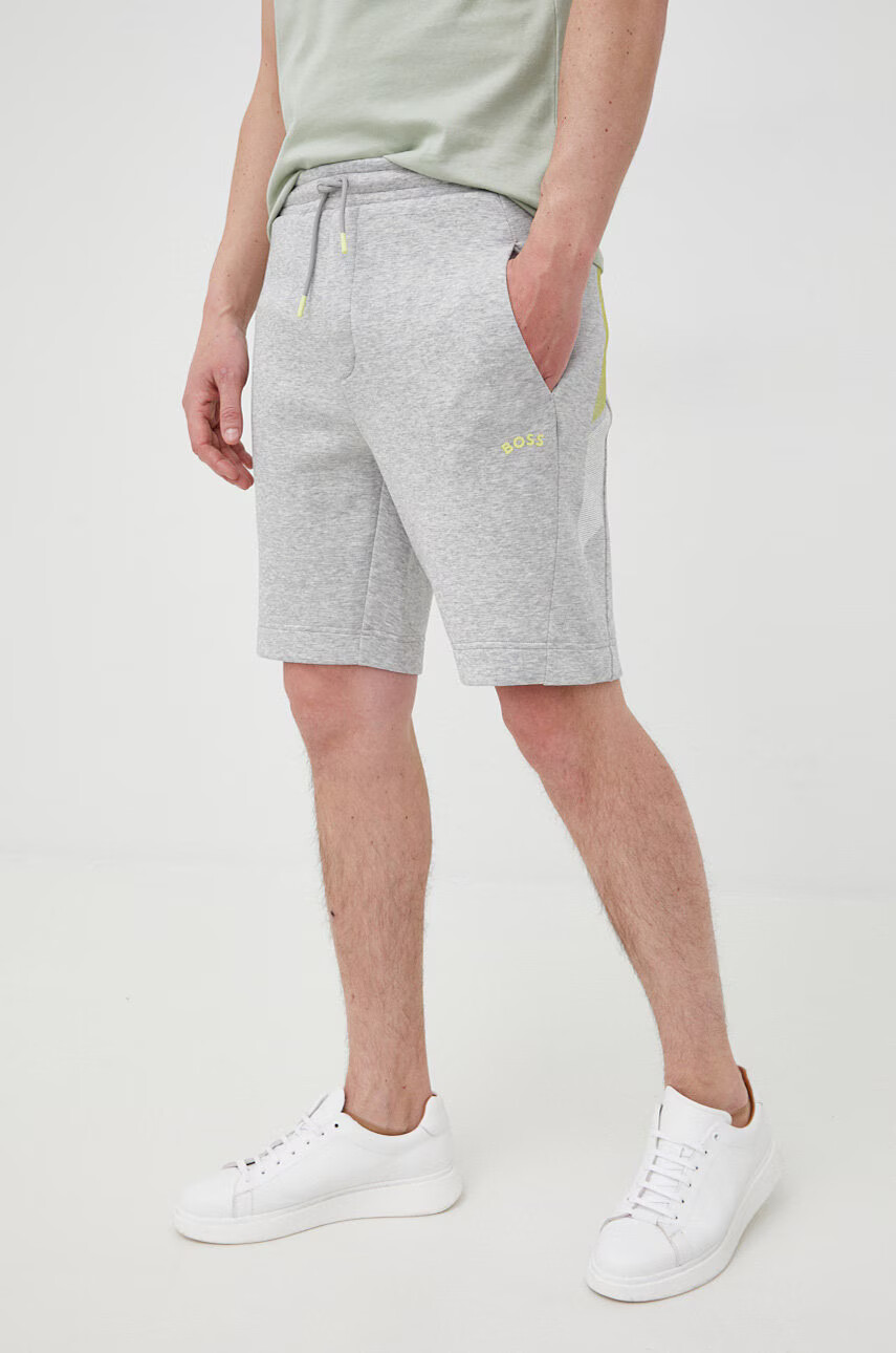 Boss Къси панталони Athleisure в меланж на сиво - Pepit.bg