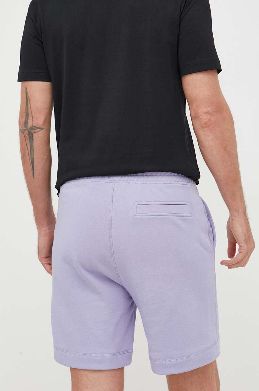 Boss Orange Памучен къс панталон BOSS BOSS CASUAL в лилаво - Pepit.bg