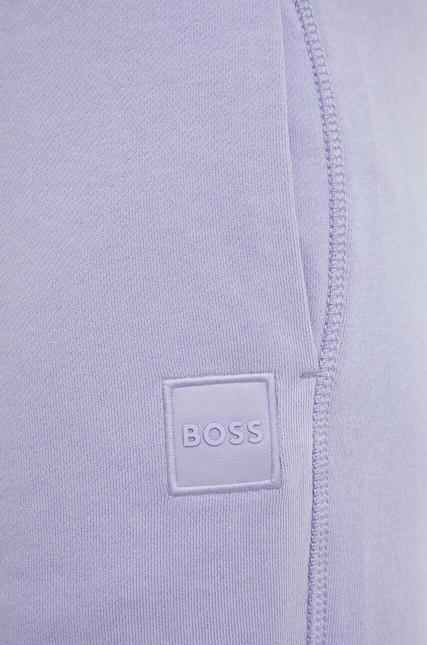 Boss Orange Памучен къс панталон BOSS BOSS CASUAL в лилаво - Pepit.bg