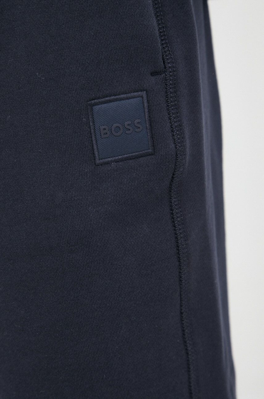 Boss Orange Памучен къс панталон BOSS Boss Casual в тъмносиньо - Pepit.bg